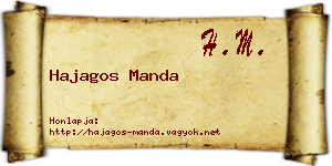 Hajagos Manda névjegykártya
